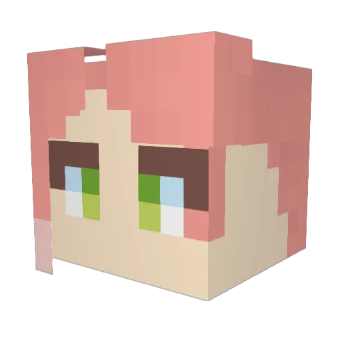 MaruchiDot Minecraft avatar head, 3D render