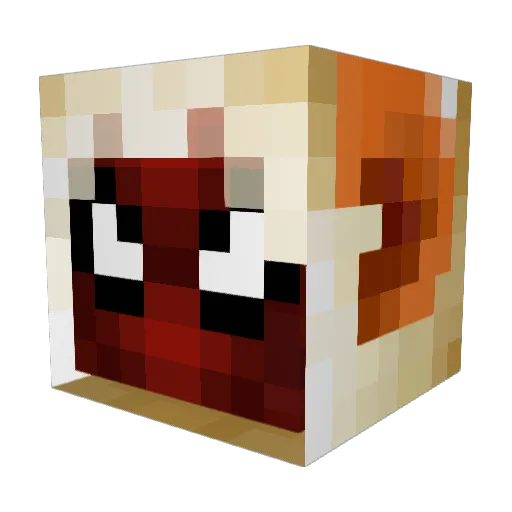 Marukotatsu Minecraft avatar head, 3D render