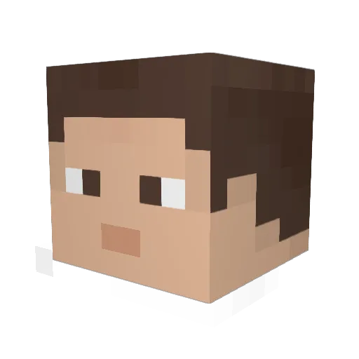 MarukuSan Minecraft avatar head, 3D render