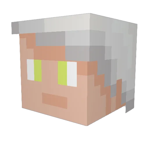 MarumasaV Minecraft avatar head, 3D render