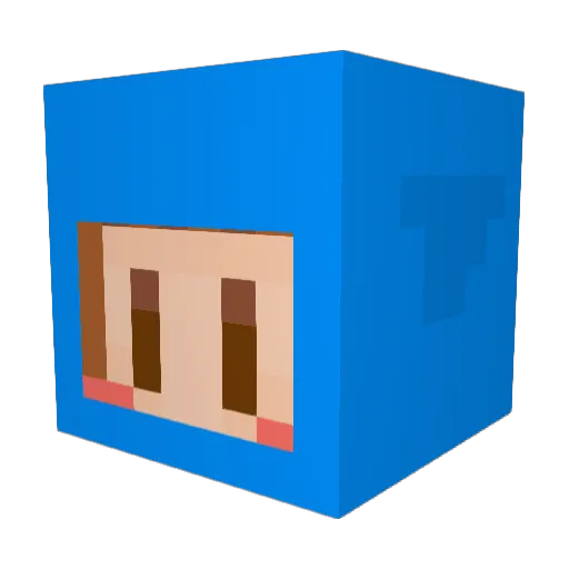 Marumo_8 Minecraft avatar head, 3D render