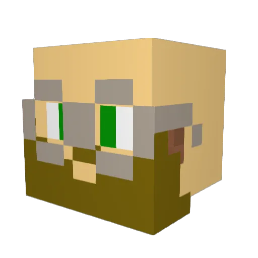 Maruseru42 Minecraft avatar head, 3D render