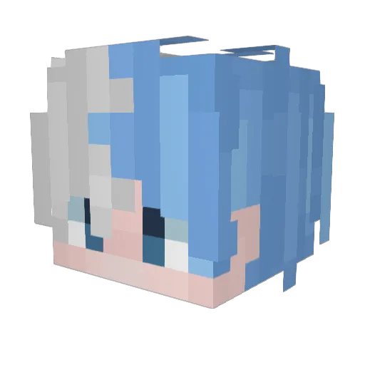 Marusk Minecraft avatar head, 3D render
