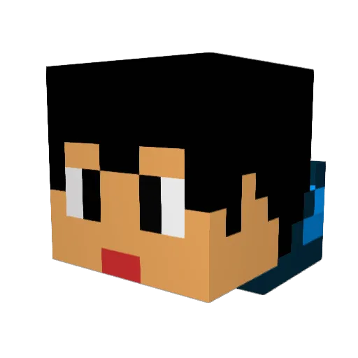 Marusyun324 Minecraft avatar head, 3D render