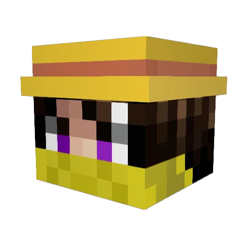 Marutum Minecraft avatar head, 3D render