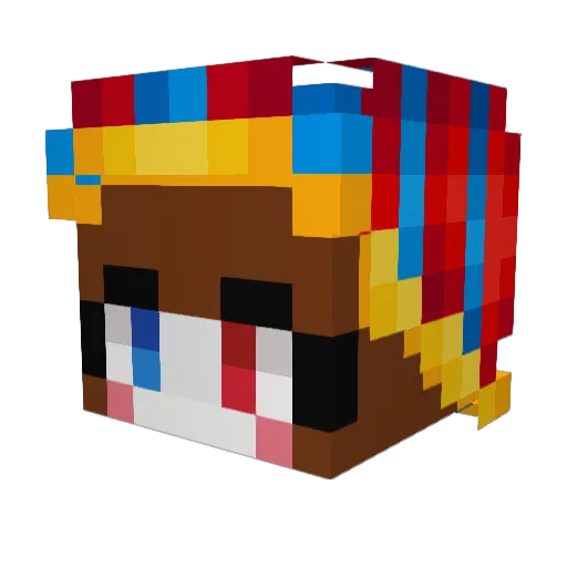 Maruxd123 Minecraft avatar head, 3D render