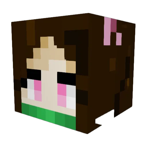 Maruze Minecraft avatar head, 3D render