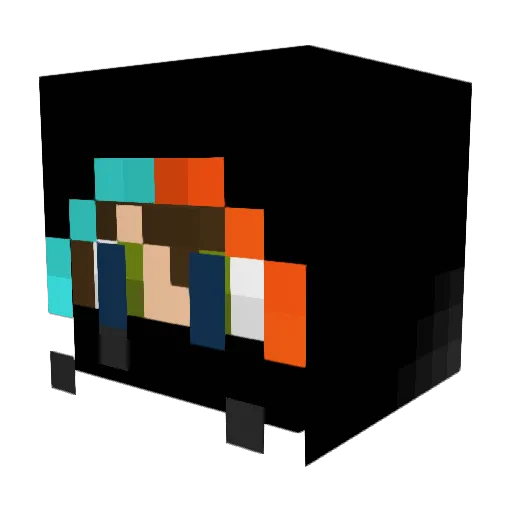 Marv_5 Minecraft avatar head, 3D render