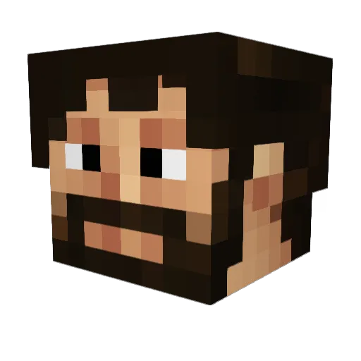 Marvcraft Minecraft avatar head, 3D render