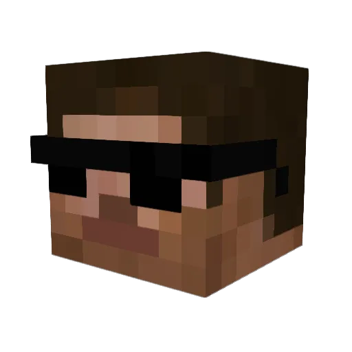 Marvdead Minecraft avatar head, 3D render