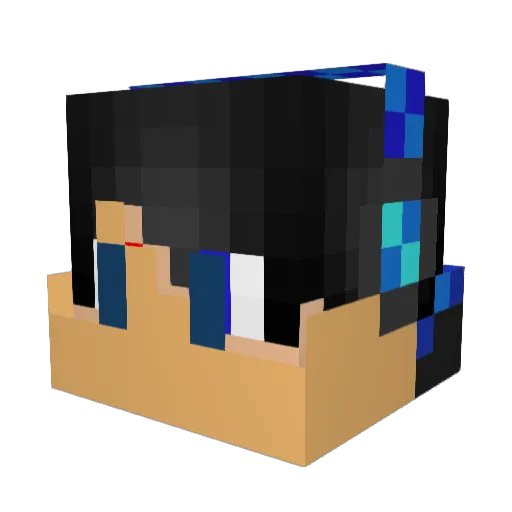Marvel76 Minecraft avatar head, 3D render