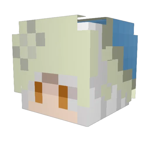 MarvelChen Minecraft avatar head, 3D render