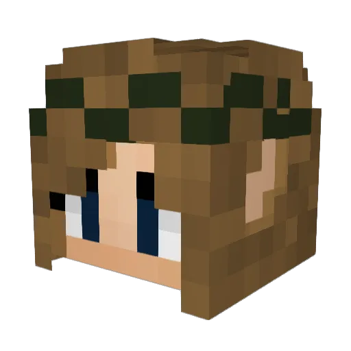 Marvella_ Minecraft avatar head, 3D render