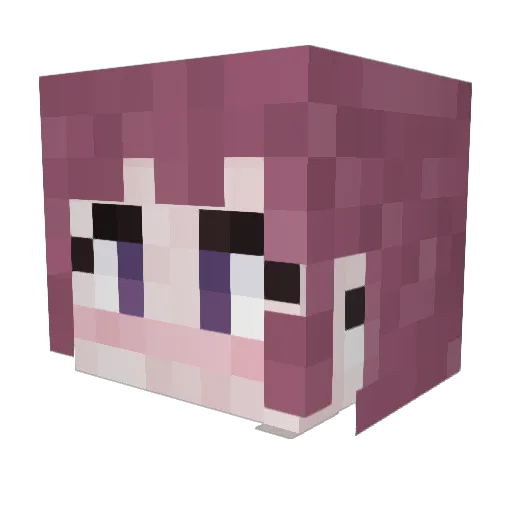 MarvelousMari Minecraft avatar head, 3D render
