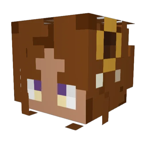 MarverickRZL Minecraft avatar head, 3D render