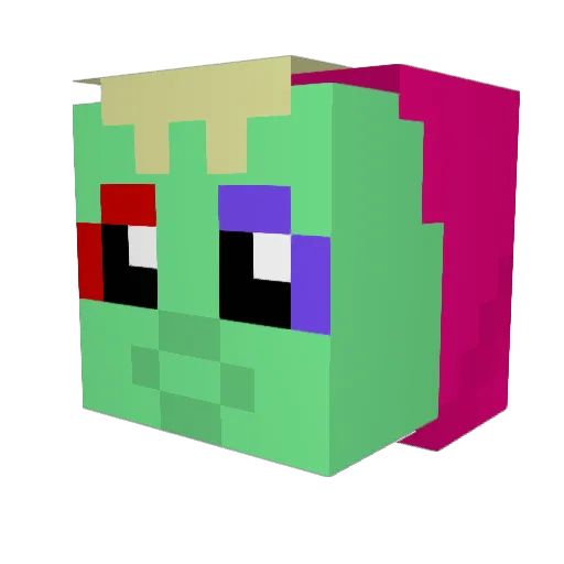 Marvi_01 Minecraft avatar head, 3D render