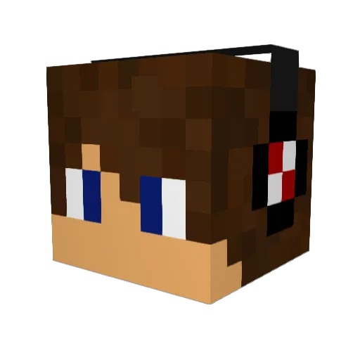 Marvin3698 Minecraft avatar head, 3D render
