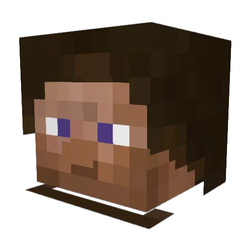 MarvinCZ Minecraft avatar head, 3D render