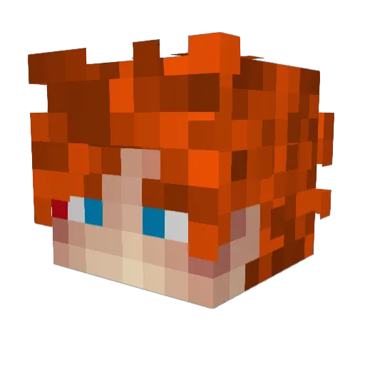 MarvinTV Minecraft avatar head, 3D render