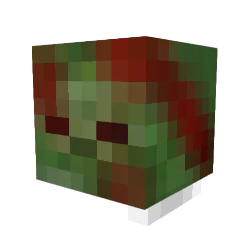 Marvinsmiley Minecraft avatar head, 3D render