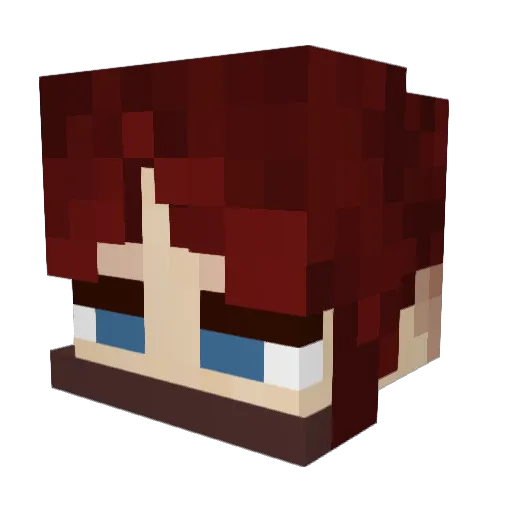Marvixi Minecraft avatar head, 3D render