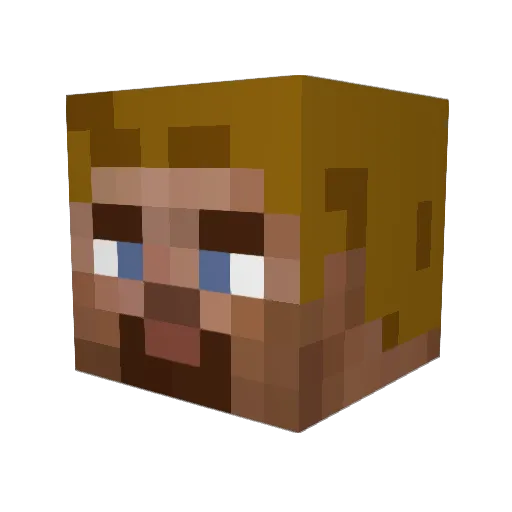Marvjin Minecraft avatar head, 3D render