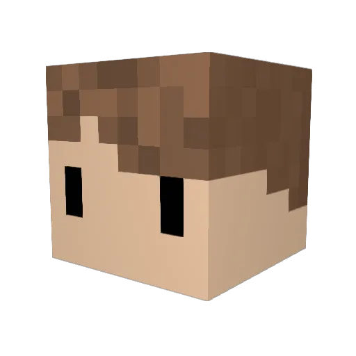 Marwell7 Minecraft avatar head, 3D render