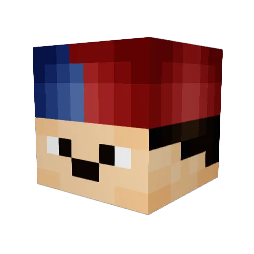 Marweloh Minecraft avatar head, 3D render