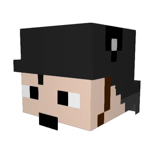 MarxFall Minecraft avatar head, 3D render