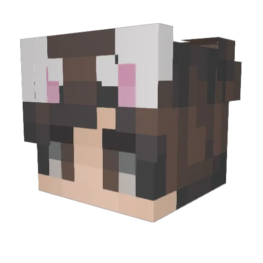 MarxPower Minecraft avatar head, 3D render