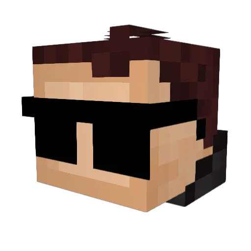 Marxky Minecraft avatar head, 3D render