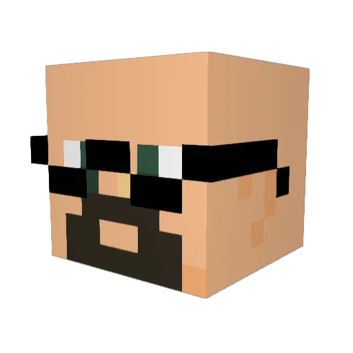 Marxstone Minecraft avatar head, 3D render