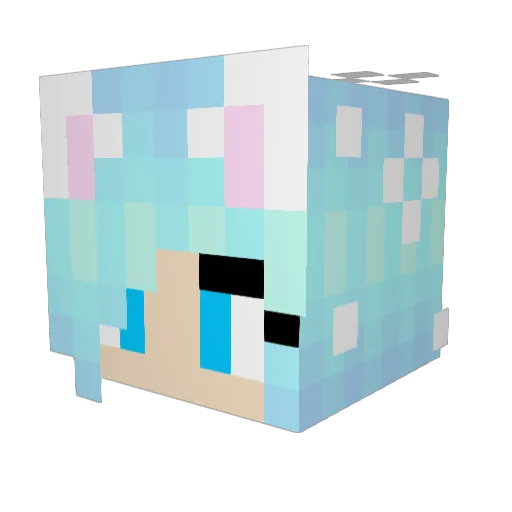 Mary20 Minecraft avatar head, 3D render
