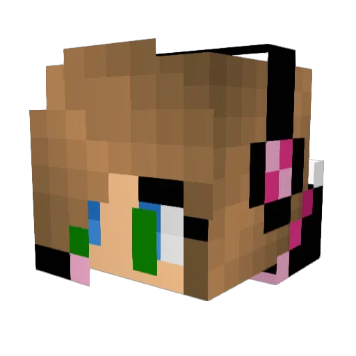 Mary5358 Minecraft avatar head, 3D render