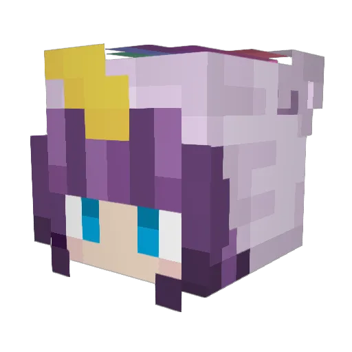 Mary543 Minecraft avatar head, 3D render