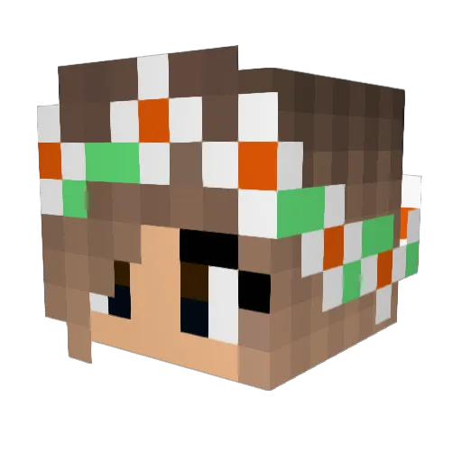 MaryG7 Minecraft avatar head, 3D render