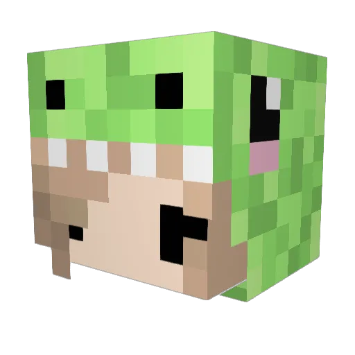 MaryJane01 Minecraft avatar head, 3D render
