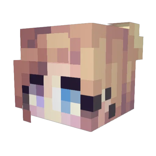 MaryJaneMcPot Minecraft avatar head, 3D render