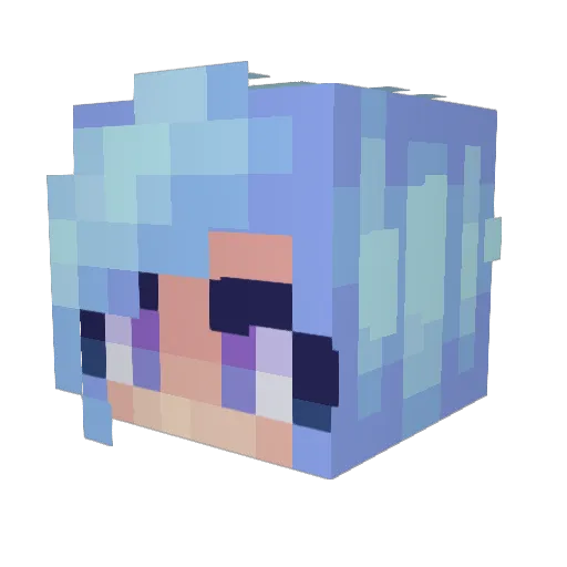 MaryJanovia Minecraft avatar head, 3D render