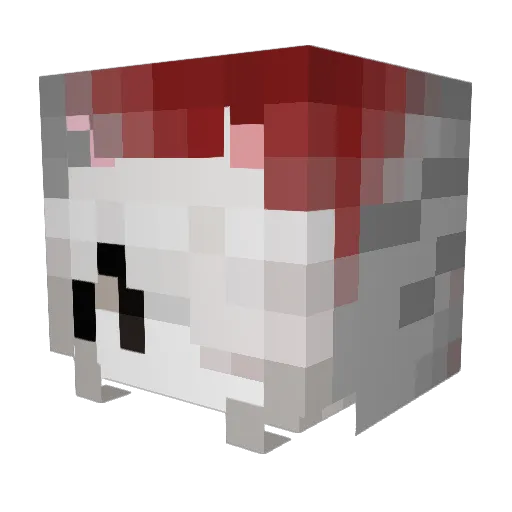 MaryJqne Minecraft avatar head, 3D render