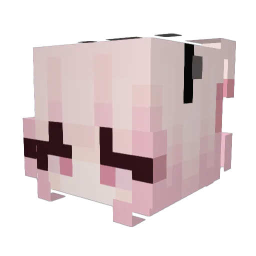 MaryLu28 Minecraft avatar head, 3D render