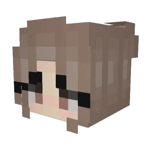 MaryOnline Minecraft avatar head, 3D render