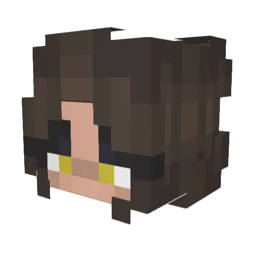 MaryR1 Minecraft avatar head, 3D render