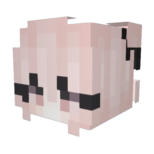 MaryTosia Minecraft avatar head, 3D render