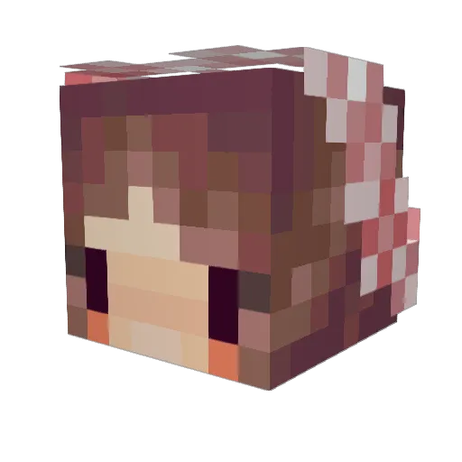 Mary_R Minecraft avatar head, 3D render