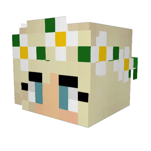 Mary_land Minecraft avatar head, 3D render