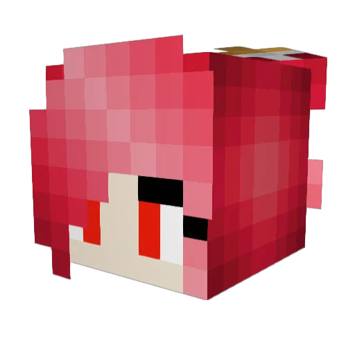 Maryals Minecraft avatar head, 3D render
