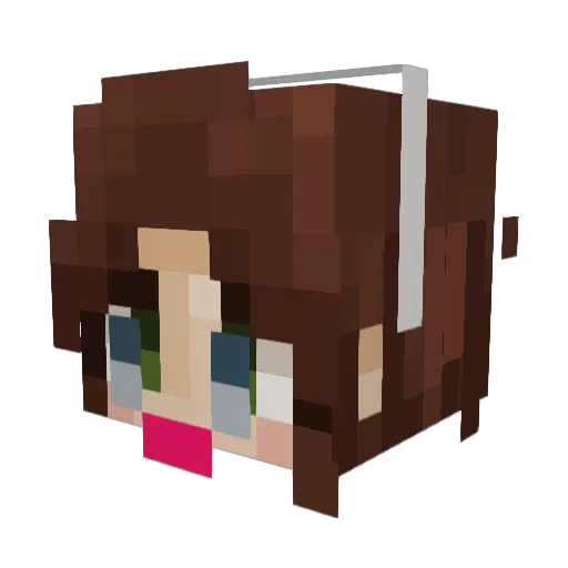 MaryamHabib Minecraft avatar head, 3D render