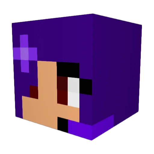 Maryamm Minecraft avatar head, 3D render