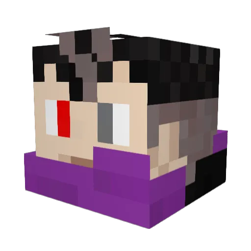 Maryams Minecraft avatar head, 3D render